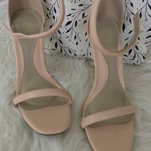 Cream/nude strap high heels 3 to 4 inches